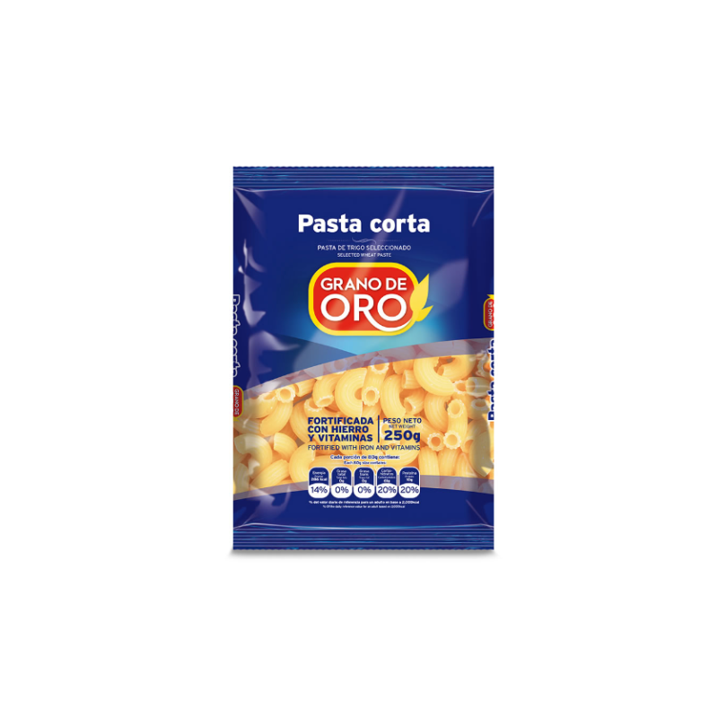 PASTA CORTA CODITO GRANO DE ORO 250 x20u