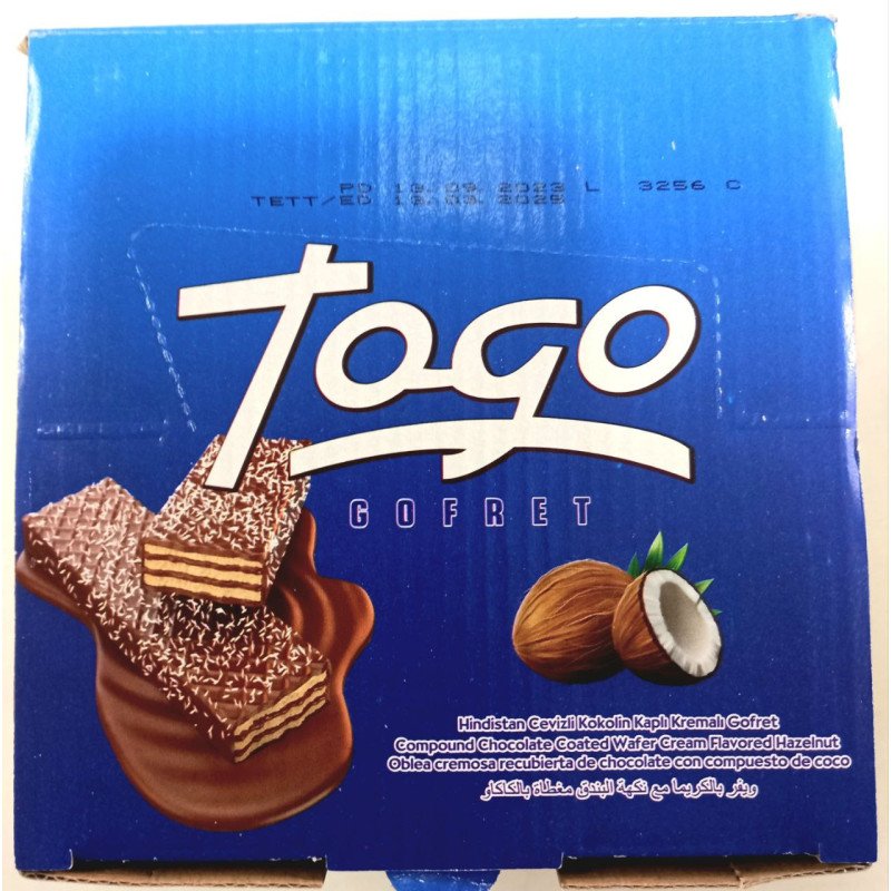 TOGO WAFER FINDIK KOKOLIN KAPLI KREMALI GOFRET. (FINDIKLI)